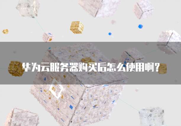 华为云服务器购买后怎么使用啊?