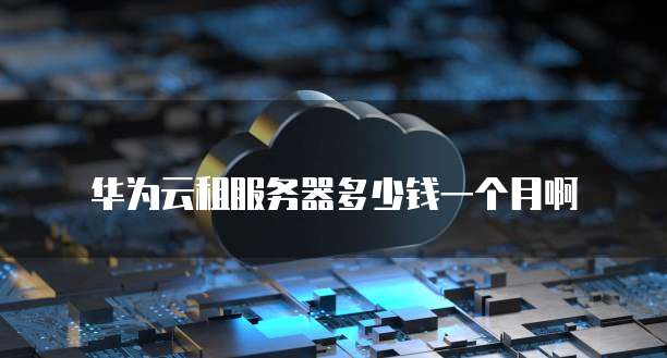 华为云租服务器多少钱一个月啊