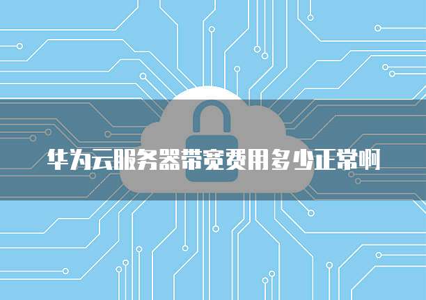 华为云服务器带宽费用多少正常啊