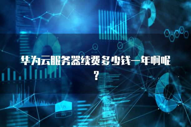 华为云服务器续费多少钱一年啊呢?