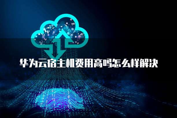 华为云宿主机费用高吗怎么样解决