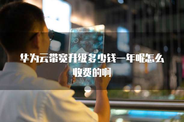 华为云带宽升级多少钱一年呢怎么收费的啊