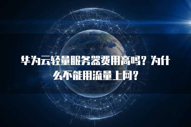 华为云轻量服务器费用高吗?为什么不能用流量上网?