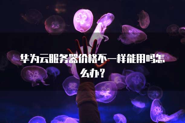 华为云服务器价格不一样能用吗怎么办?