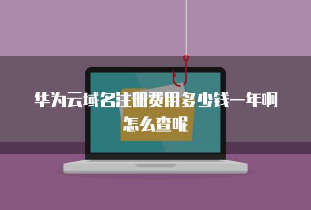 华为云域名注册费用多少钱一年啊怎么查呢