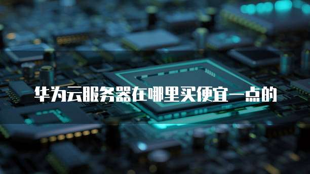 华为云服务器在哪里买便宜一点的
