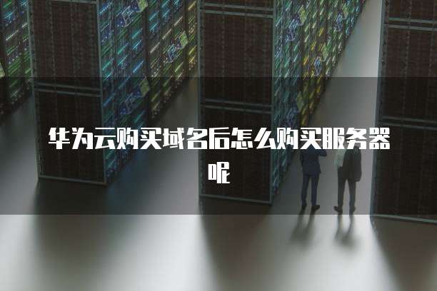 华为云购买域名后怎么购买服务器呢