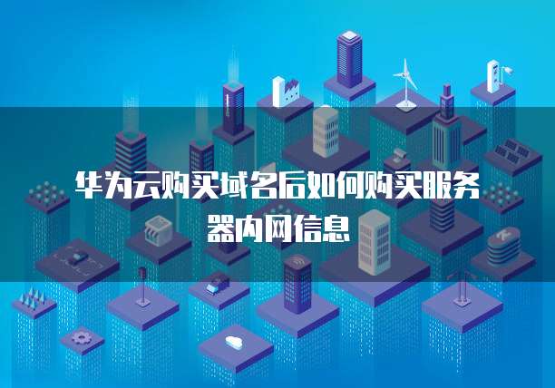华为云购买域名后如何购买服务器内网信息