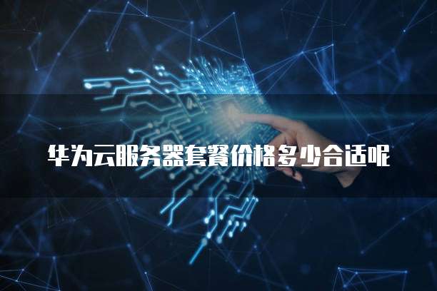 华为云服务器套餐价格多少合适呢