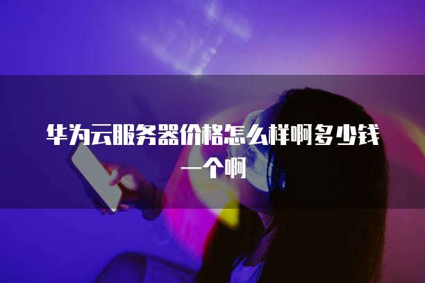 华为云服务器价格怎么样啊多少钱一个啊