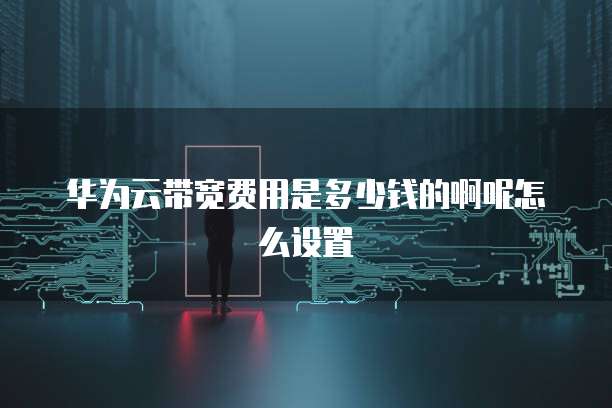 华为云带宽费用是多少钱的啊呢怎么设置