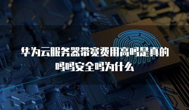 华为云服务器带宽费用高吗是真的吗吗安全吗为什么