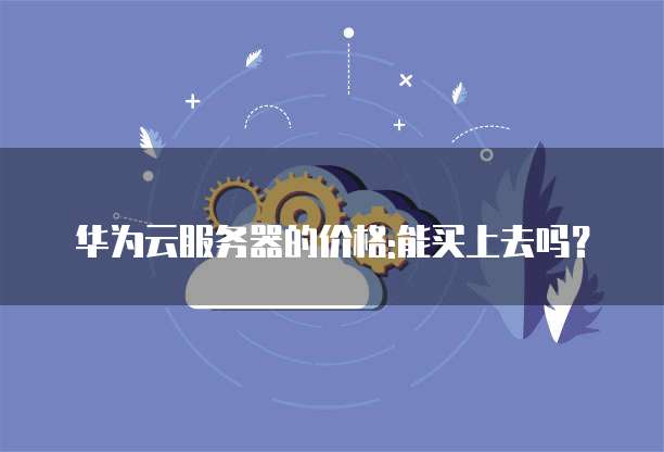 华为云服务器的价格:能买上去吗？