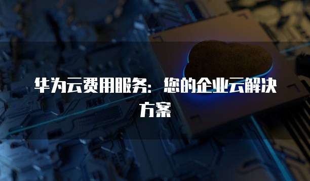华为云费用服务:您的企业云解决方案