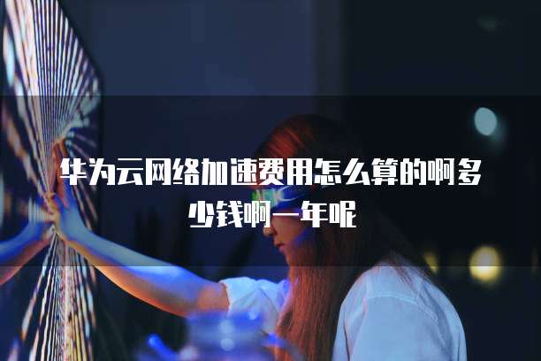 华为云网络加速费用怎么算的啊多少钱啊一年呢