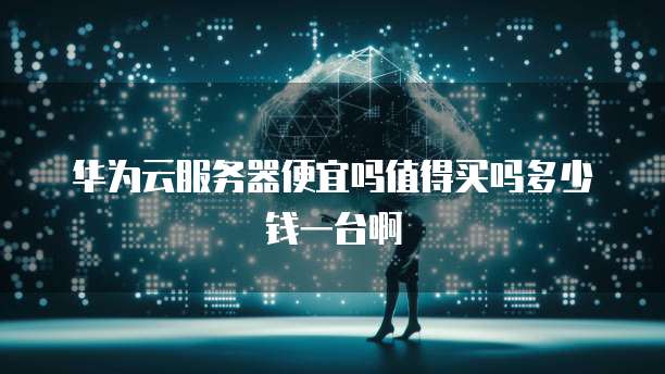 华为云服务器便宜吗值得买吗多少钱一台啊