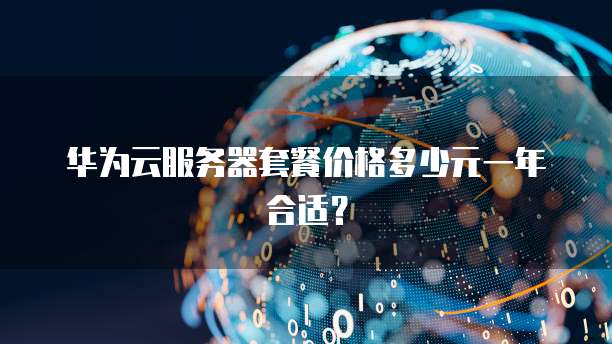 华为云服务器套餐价格多少元一年合适?