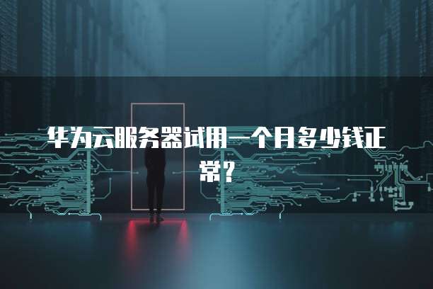 华为云服务器试用一个月多少钱正常?