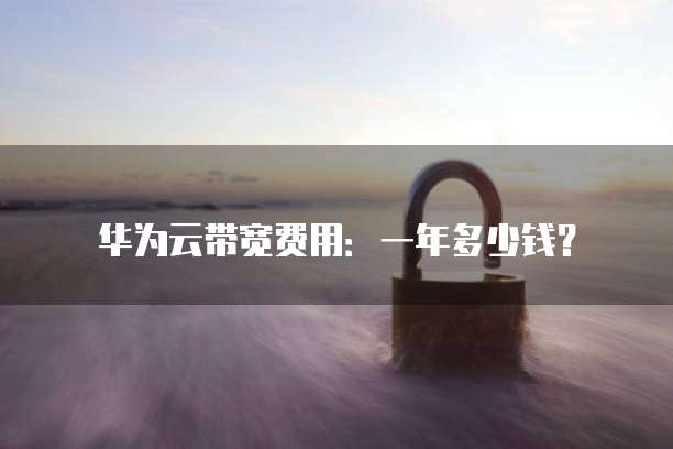 华为云带宽费用：一年多少钱？