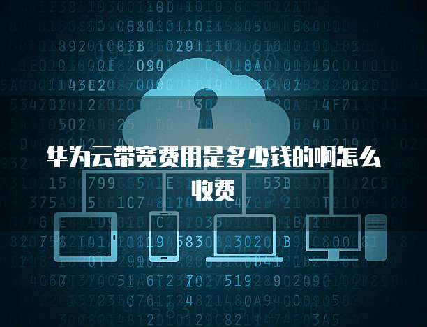 华为云带宽费用是多少钱的啊怎么收费
