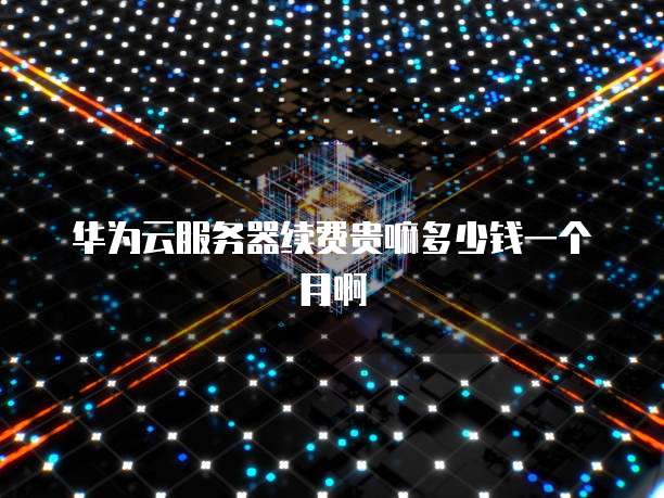 华为云服务器续费贵嘛多少钱一个月啊