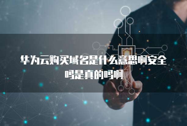 华为云购买域名是什么意思啊安全吗是真的吗啊