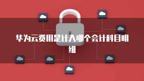 华为云费用是计入哪个会计科目明细