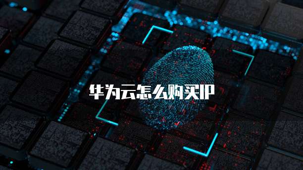华为云怎么购买IP
