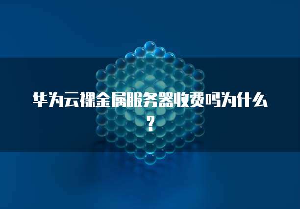 华为云裸金属服务器收费吗为什么?