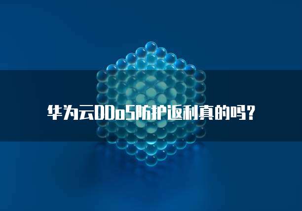 华为云DDoS防护返利真的吗?