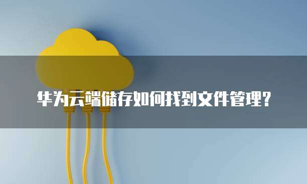 华为云端储存如何找到文件管理?