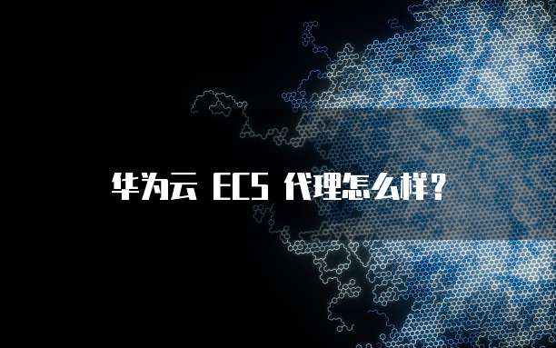 华为云 ECS 代理怎么样?