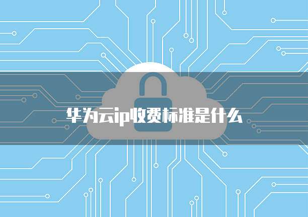 华为云ip收费标准是什么