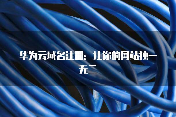 华为云域名注册:让你的网站独一无二