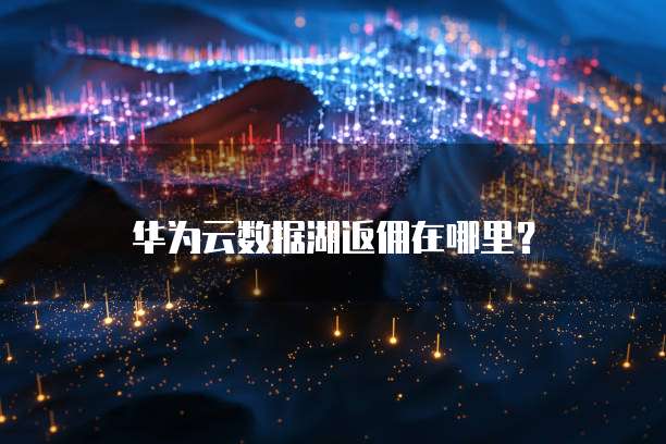 华为云数据湖返佣在哪里?