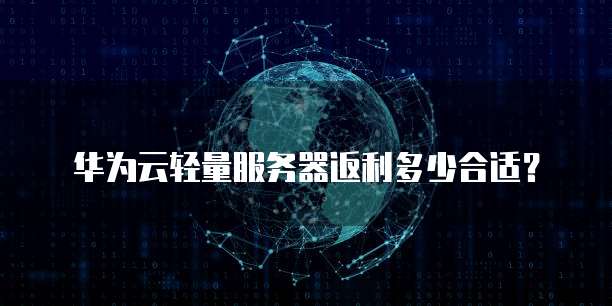 华为云轻量服务器返利多少合适?