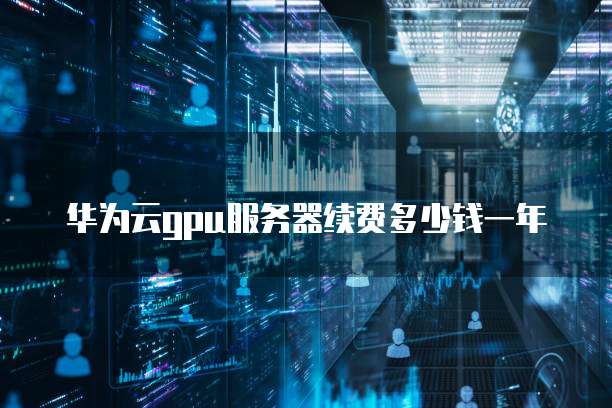 华为云gpu服务器续费多少钱一年