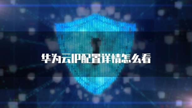 华为云IP配置详情怎么看
