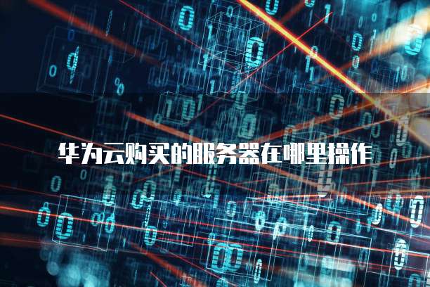 华为云购买的服务器在哪里操作