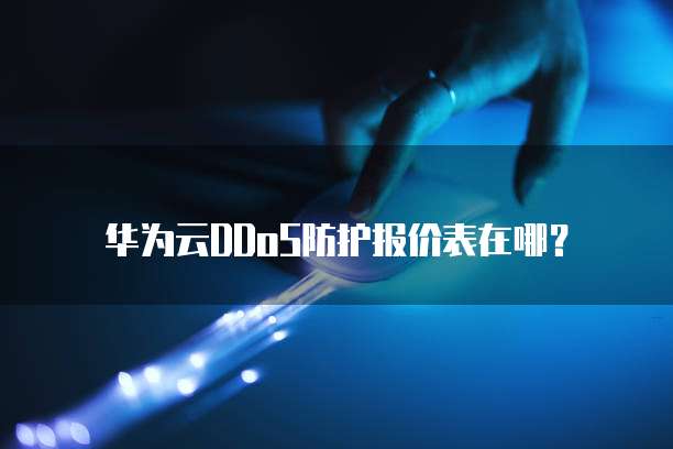 华为云DDoS防护报价表在哪?