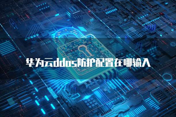 华为云ddos防护配置在哪输入