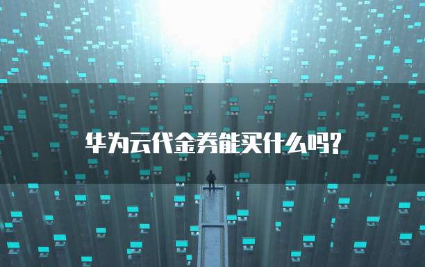 华为云代金券能买什么吗?