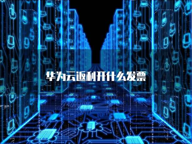 华为云返利开什么发票