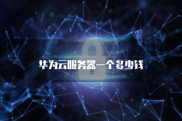 华为云服务器一个多少钱