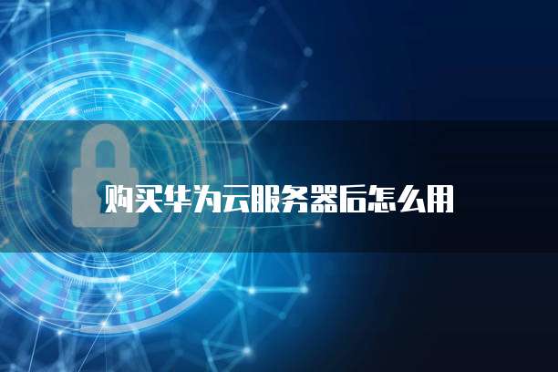 购买华为云服务器后怎么用