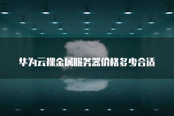 华为云裸金属服务器价格多少合适