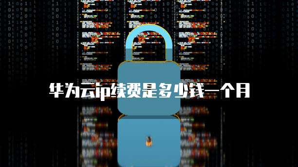 华为云ip续费是多少钱一个月