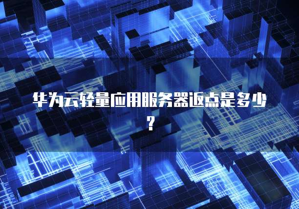 华为云轻量应用服务器返点是多少?