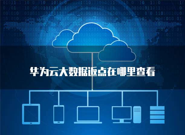 华为云大数据返点在哪里查看