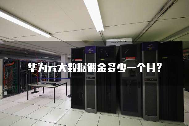 华为云大数据佣金多少一个月？